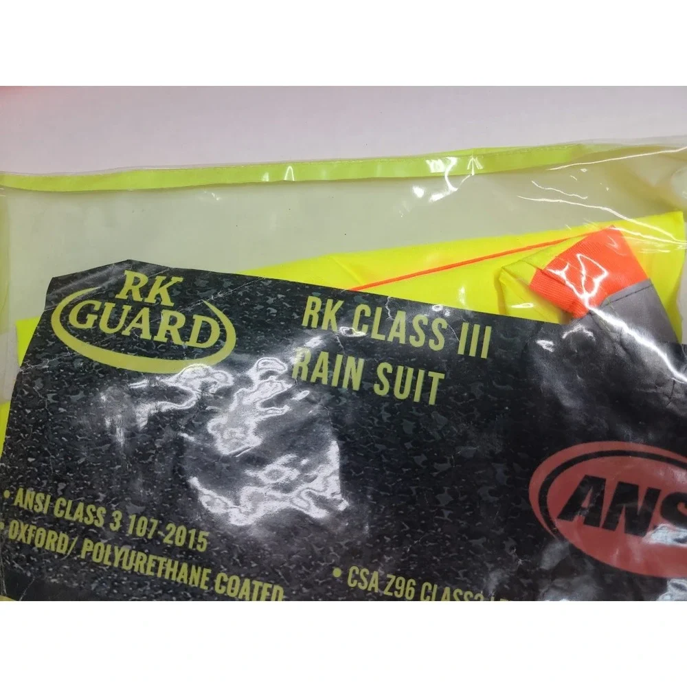 RK Guard RK class lll Rain Suit Hi Vis Lime Sz L‎